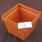 Pots carrés couleur argile 8x8x6,7 cm