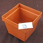 Square pots clay-colored 8x8x6.7 cm