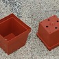 Square pots clay 9x9x7.4