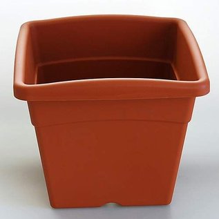 Large square containerpot Terrae Quadro teracotta 25 cm