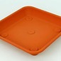 Pot quadrato Terrae Quadro 35 terracotta piattino