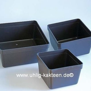 Pots carrés, plats 20x20x10 cm