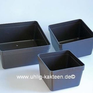 Square pots, flat 20x20x10 cm