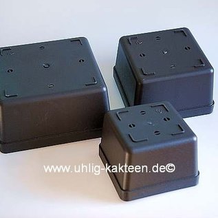 Square pots, flat 13x13x9 cm