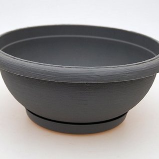 Bowl Terrae with saucer size 20, gray