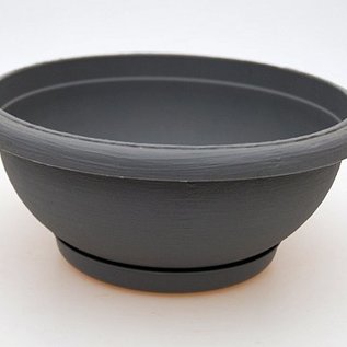 Bowl Terrae con piattino misura 25, grigio