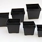 Square pots black 8x8x6.7 cm