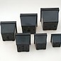 Viereck-Töpfe schwarz 8x8x6,7 cm
