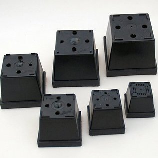 Viereck-Töpfe schwarz 8x8x6,7 cm