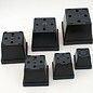 Pots carrés noirs 8x8x6,7 cm