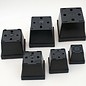 Viereck-Töpfe schwarz 8x8x6,7 cm