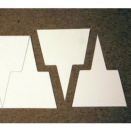 Trapezoidal labels - single -