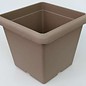 Large square containerpot Terrae Quadro 25 cm beige