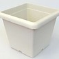 Large square containerpot Terrae Quadro 25 cm white