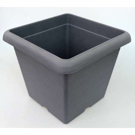 Large square containerpot Terrae Quadro 25 cm gray