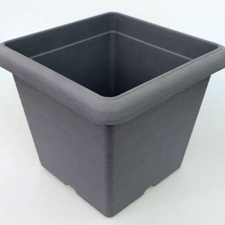 Large square containerpot Terrae Quadro 25 cm gray