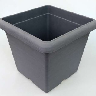 Pot carré Terrae Quadro 30 cm gris