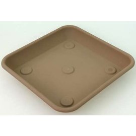 Pot quadrato Terrae Quadro 30 beige piattino