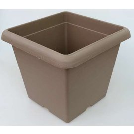 Large square containerpot Terrae Quadro 35 cm beige