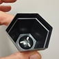 Hexagon pot 5 cm made of plastic, black