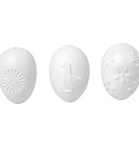 Eieren wit plastiek patroon