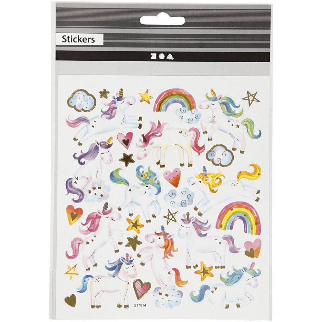 Glitterstickers unicorn