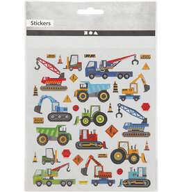 Stickers bouwplaats voertuigen