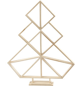 Geometrische Kerstboom Hout
