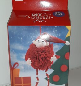 DIY Silk Clay Kerst Funny Friends Elf rood