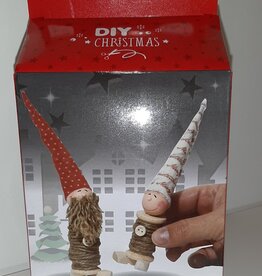 DIY Easykit Kerst mannetjes met pinnenmuts