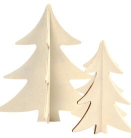 3D Kerstbomen hout