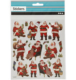 Stickervel Kerstman 15x16,5 cm