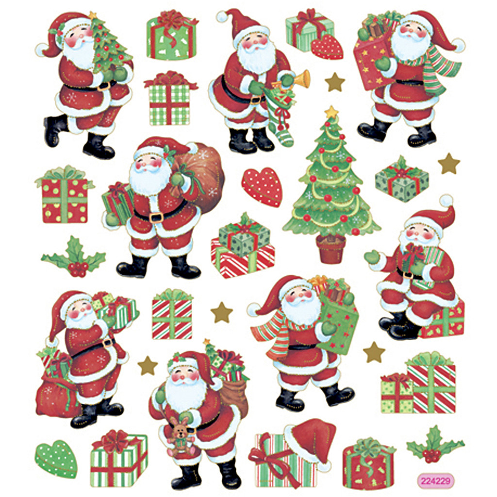 Stickervel Kerstfiguren 15 x 16,5 cm