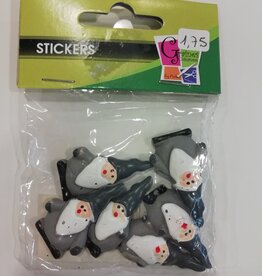 Kerstman 3D Stickers Kerstman 3D Stickers