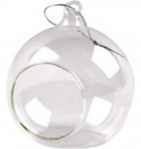 Kerstbal glas met opening