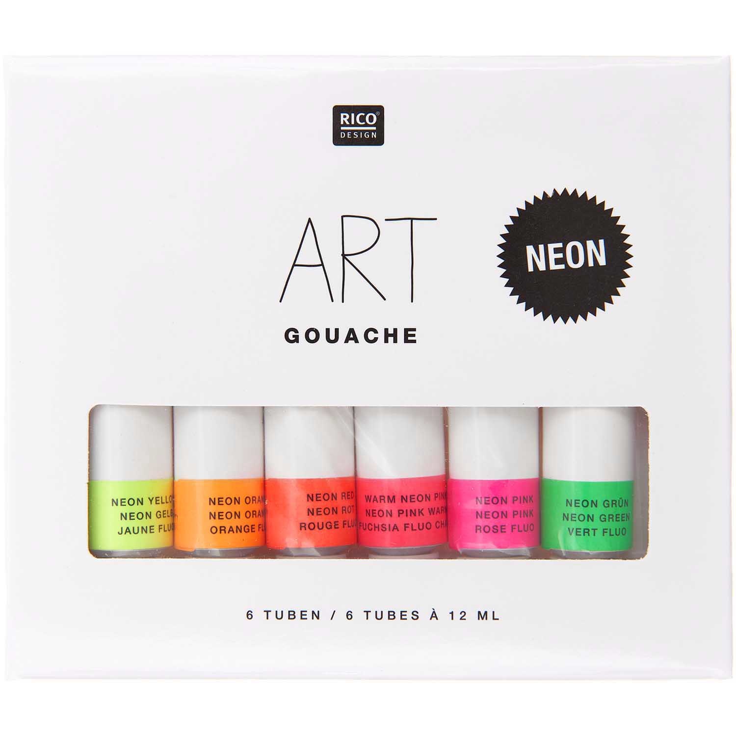 Rico Design Gouache verfset neon kleuren