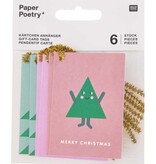 Rico Design Cadeaukaartjes Merry Christmas pastel