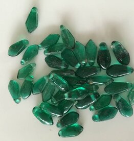 Glaskraal traan groen blinkend