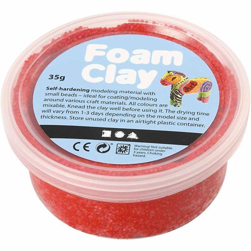 Foam clay doosje 35g rood