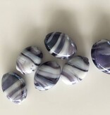 Glaskralen ovaal "lampwork"