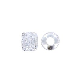 Pandora stijl strass kraal 11 x 10 mm kristal