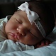 Your Little Miss Newborn baby headband with lace bow - Light pink