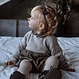Your Little Miss Baby haarbandje met dubbele strik - Dark grey