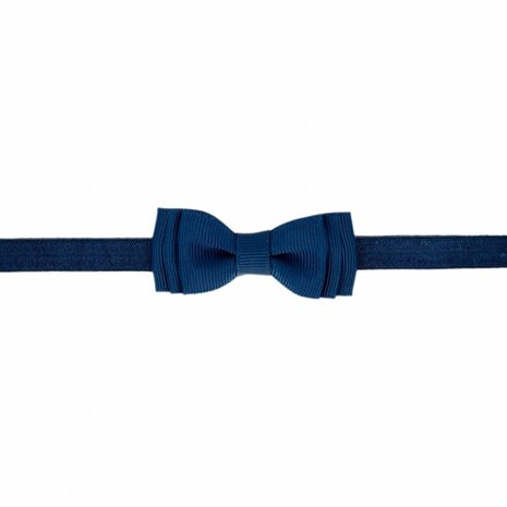 Your Little Miss Fascia per capelli bambina con doppio fiocco - Dark blue