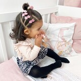 Your Little Miss Baby hair clips with bow - Set old pink
