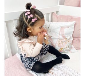 Your Little Miss Baby hair clips with bow - Set old pink