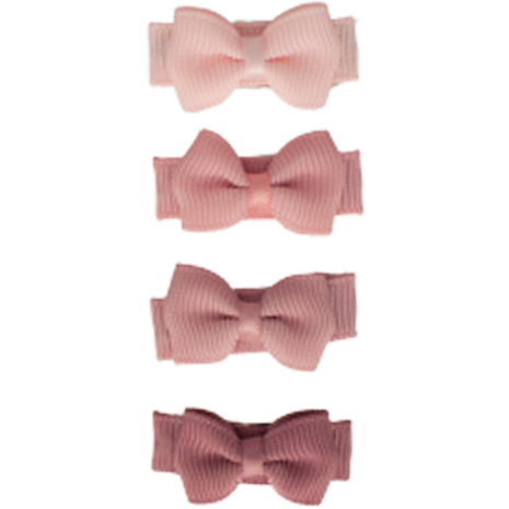 Your Little Miss Baby haarspeldjes met strikje - Set old pink