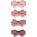 Your Little Miss Baby hair clips with bow - Set old pink