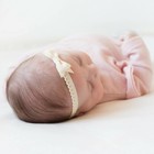 Your Little Miss Newborn Baby-Haarband mit Spitzen-Schleife - Ivory