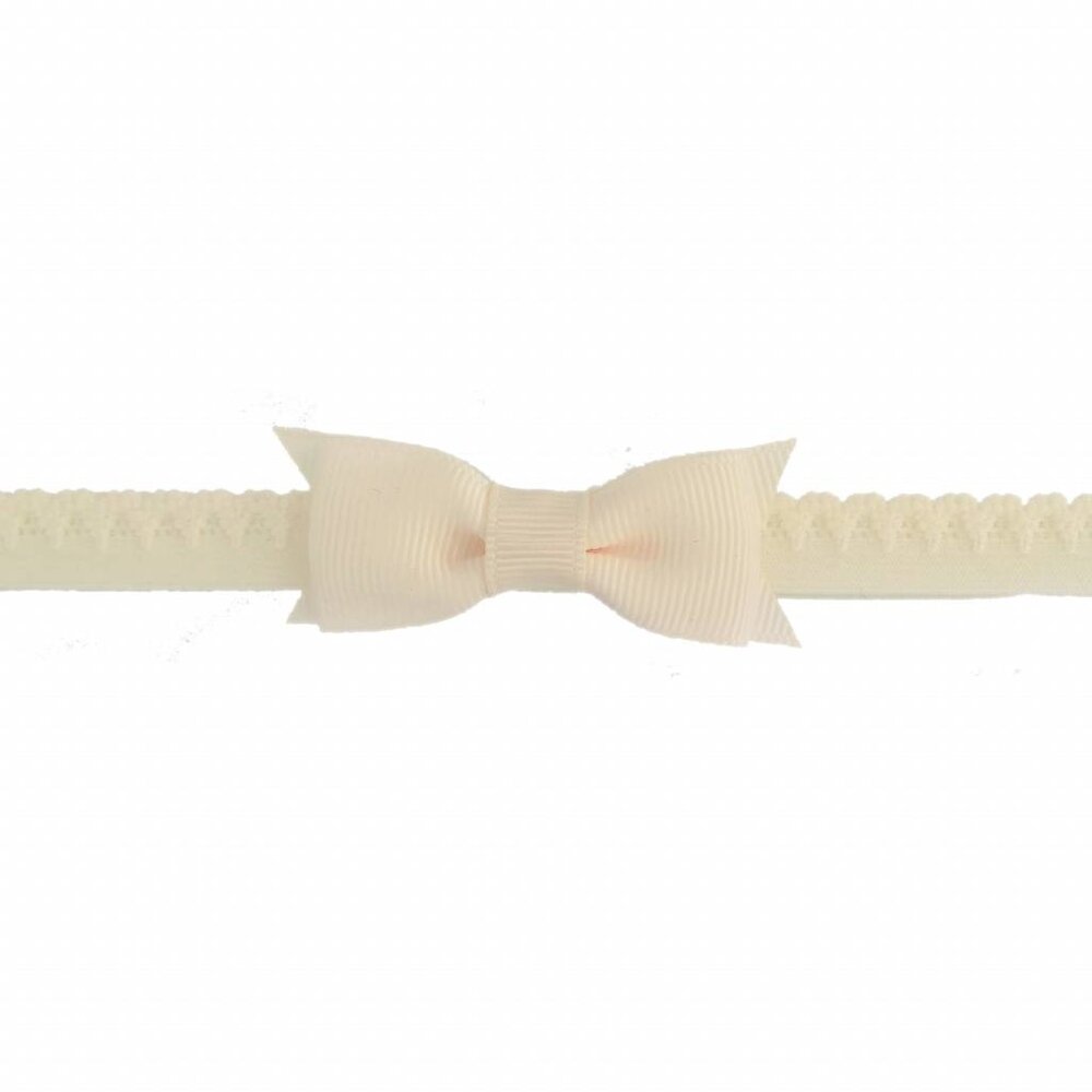 Your Little Miss Newborn baby haarbandje met kanten strik - Ivory Your Little Miss Newborn baby haarbandje met kanten strik - Ivory